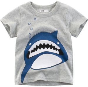 Boys Animal Print Cotton T Shirt
