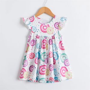 Girls Summer Sleeveless Polka Dot Printed Dress