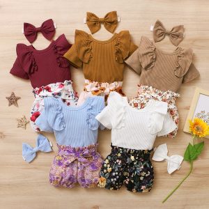 Baby Girl Romper Set with Headband