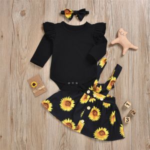 Baby Girl Sunflower Print Romper Dress