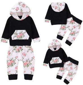 Girls Printed Hooded Tracksuit