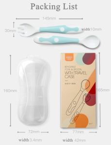 Silicone Baby Spoon and Fork Set