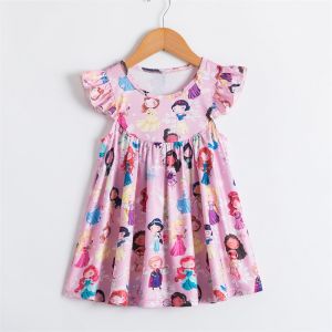 Girls Summer Sleeveless Polka Dot Printed Dress