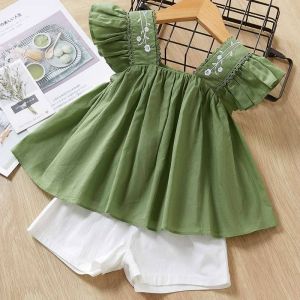 Girls Printed Top & Shorts Set