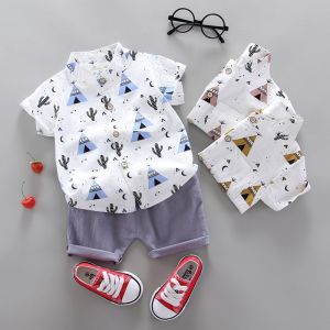 Baby Boy Printed Shirt & Shorts Set