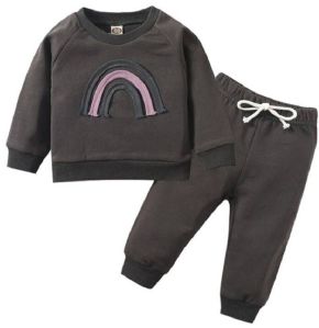 Baby Boy Woolen Printed Tracksuit