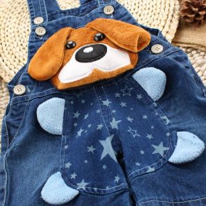 Baby Boy Dog Style Denim Dungaree