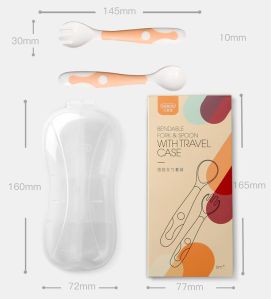 Silicone Baby Spoon and Fork Set