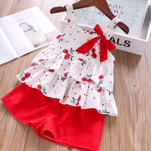 Baby Girl Printed Summer Top & Shorts Set