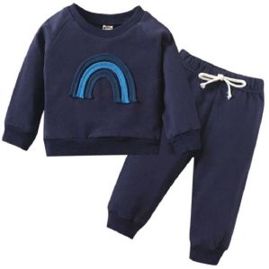 Baby Boy Woolen Printed Tracksuit