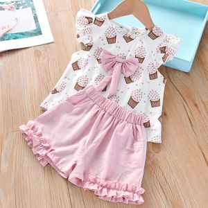 Baby Girl Printed Summer Top & Shorts Set