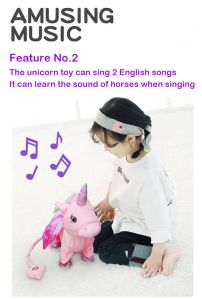 Walking & Talking Unicorn Plush Toy