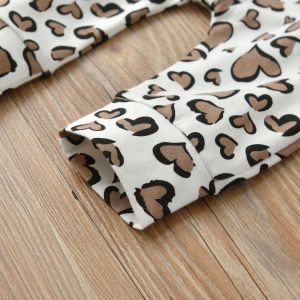 Baby Girl Leopard Print Romper with Headband