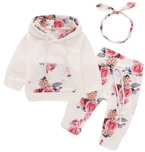 Girls Printed Hooded Tracksuit