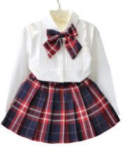 Girls School Style Cotton Dress