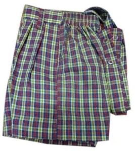 Cotton Checked School Uniform Short Pant