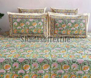 Block Printed Bedsheet With 2 Pillow Covers