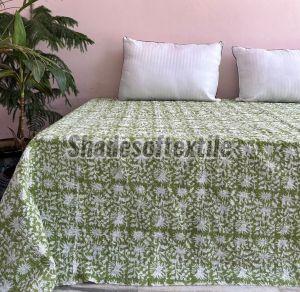 Indian Vintage Reversible Cotton Kantha Quilt