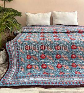 Indian Hand Block Print Cotton Quilt