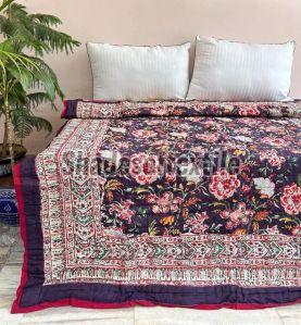 Purple Hand Block Printed Quilt