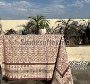 Rectangular Block Print Cotton Table Cloth