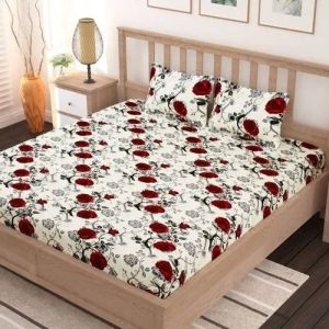 Floral Print Double Cotton Bed Sheet