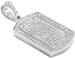 10K Moissanite Diamond Sterling Silver Hip Hop Pendant