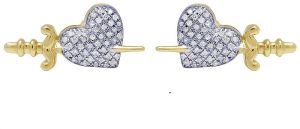 10k Yellow Gold Elegant Diamond Earrings