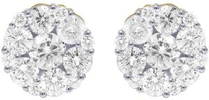 10k Yellow Gold Round Diamond Earrings