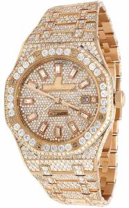 women audemars piguet automatic diamond studded watch