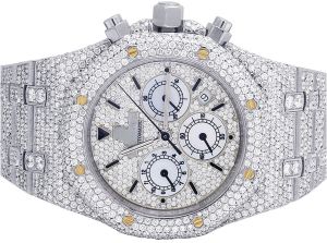 Audemars Piguet Royal Oak Fully Iced Round Diamond Watch