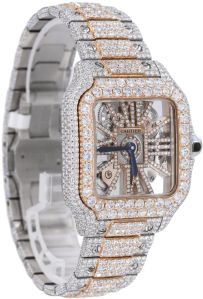 Cartier Diamond Studded Moissanite Iced Out Watch