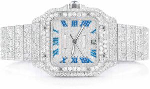 Cartier Skeleton Diamond Stainless Steel Watch