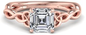 Classic Asscher Cut Diamond Engagement Ring