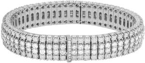 Diamond 14k White Gold Men's Tennis Bracelet