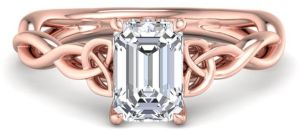 Emerald Cut Solitaire Diamond Engagement Ring