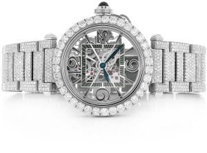 Fully Iced Out Cartier 41mm Moissanite Diamond Watch In VVS Clarity