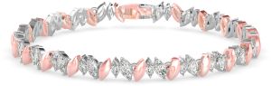 Marquise Diamond Leaf Style Bracelet For Women