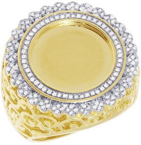 Men's 10k Yellow Gold Diamond Ring