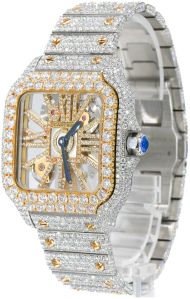 Mens Cartier Moissanite Diamond Watch