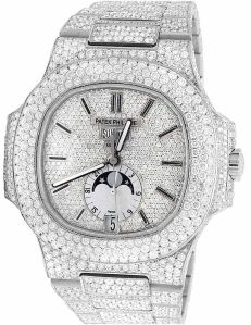 Mens Patek Philippe Moissanite Diamond Watch