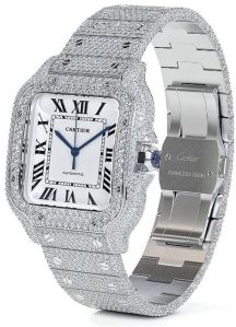 Moissanite Diamond Studded Hip Hop Iced out Watch for Men Cartier Watch