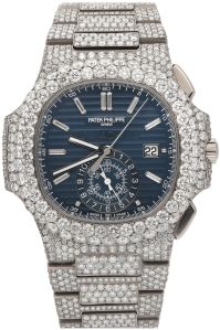 Patek Philippe Stainless Steel Bust Down Diamond Watch