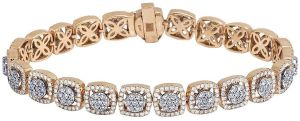 Precious Round Cut Diamond Rose Gold Bracelet