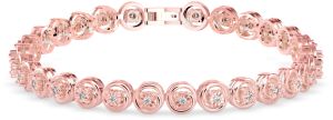 Rose Gold Round Diamond Bracelet For Women