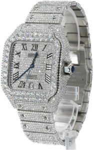 Round Diamond Studded Hip Hop Iced Out Watch