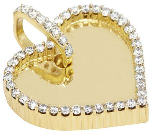 Round Diamond Women's Pendant in 10k Gold Classic Pendant