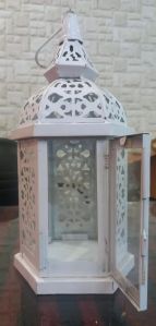 8 Inch White Aluminium Hanging Lantern
