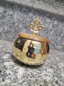 Golden Metal Dry Fruit Jar
