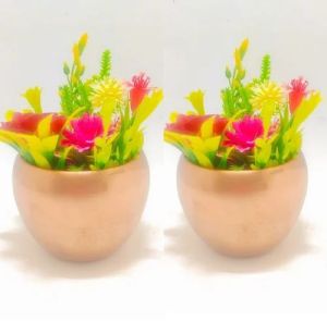 Round Decorative Metal Planter